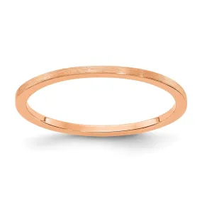 14K Rose Gold 1.2mm Flat Satin Stackable Band | STK23-120R