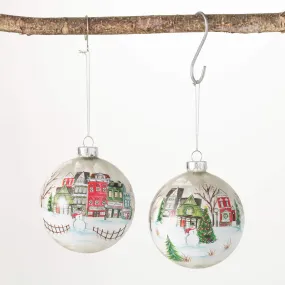 4.5"H Sullivans Winter Village Ornament - Set of 2, Multicolored Christmas Ornaments