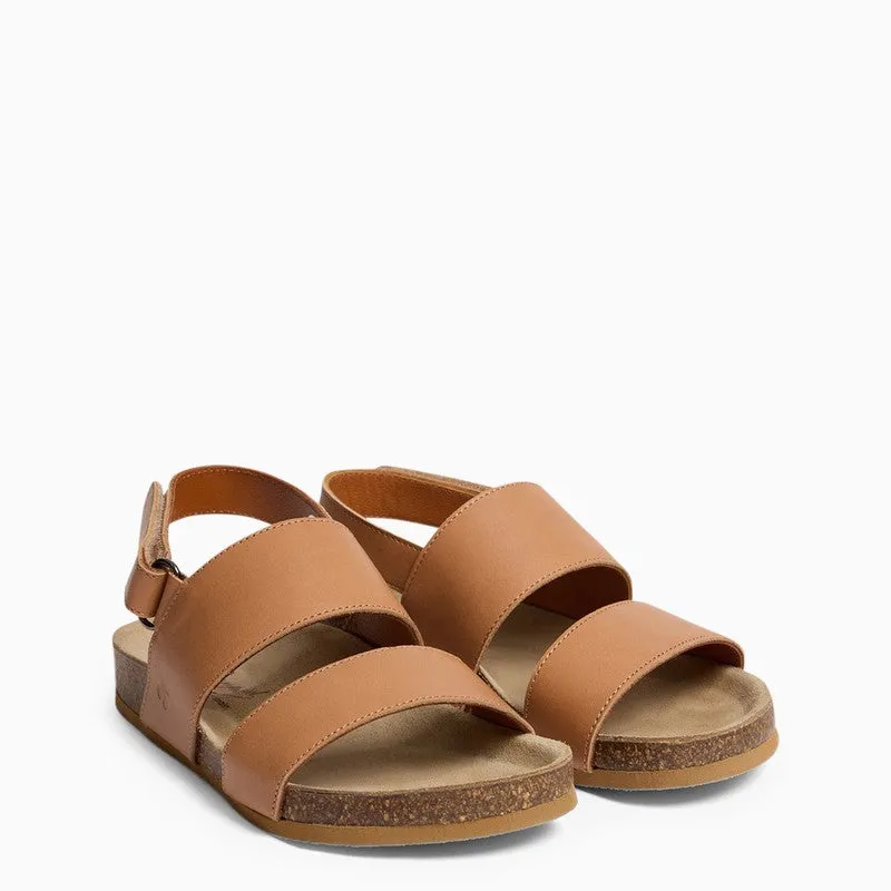 Agostino Beige Leather Sandals