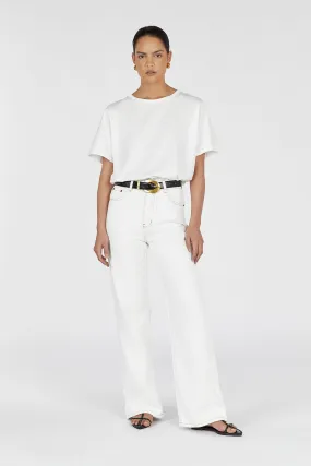 ALEXA OFF WHITE HIGH RISE STRAIGHT JEAN