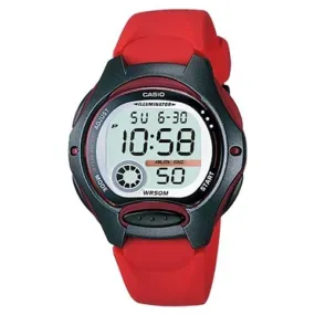 Casio Red Resin Digital Women's Watch - LW200-4A