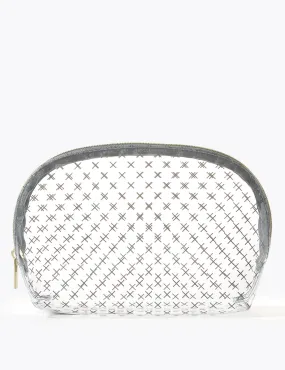 Clear Cross Make-Up Bag