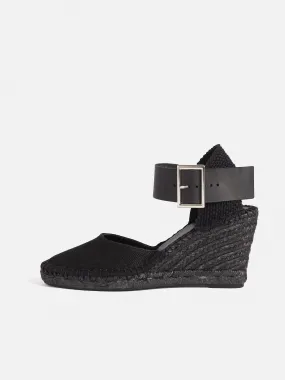 Dorset Wedge Espadrille | Black