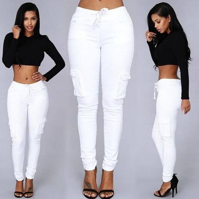 Elastic Skinny Pencil Jeans