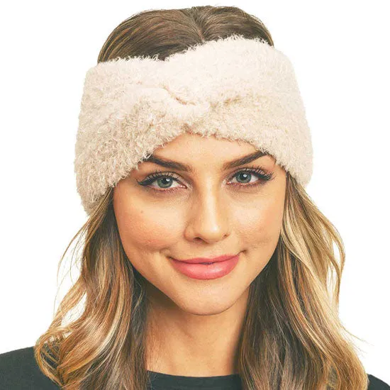 Fuzzy Twisted Headband Earwarmer Earmuff