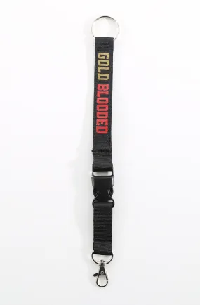 Gold Blooded (Black Keychain Lanyard)