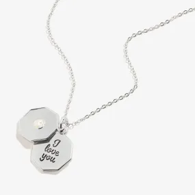 'I Love You' Slider Charm Necklace, Adjustable