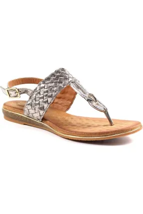 Lunar Ladies Sandals Dawley JLH392 Pewter