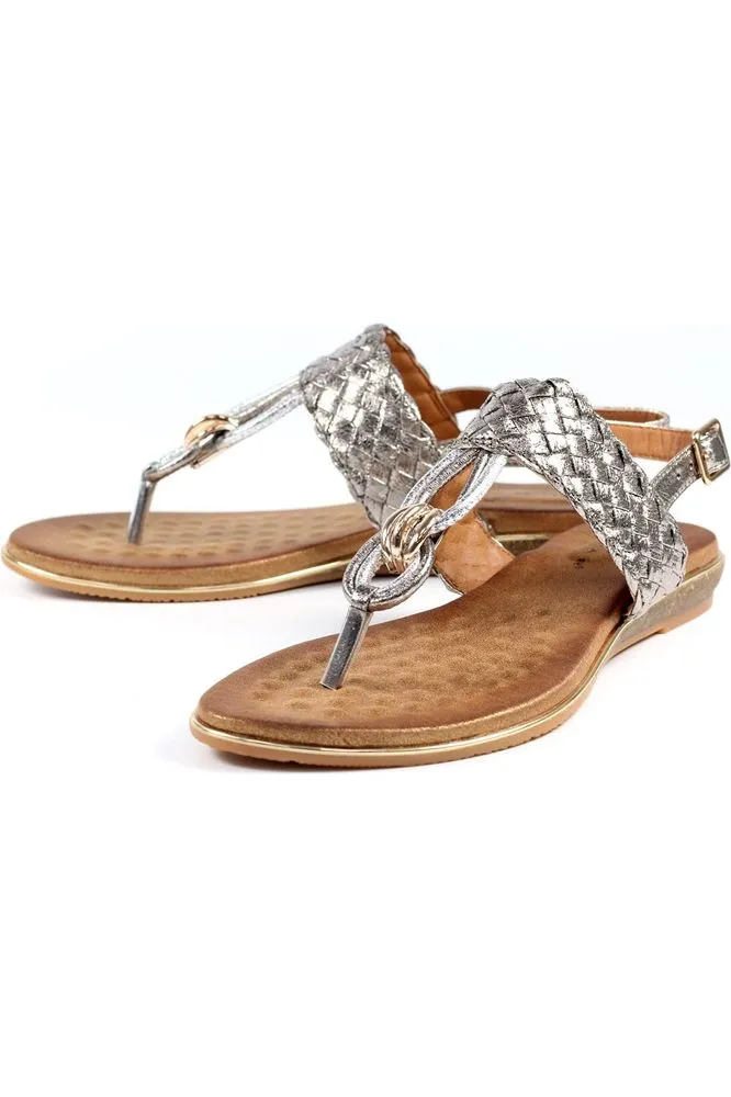 Lunar Ladies Sandals Dawley JLH392 Pewter