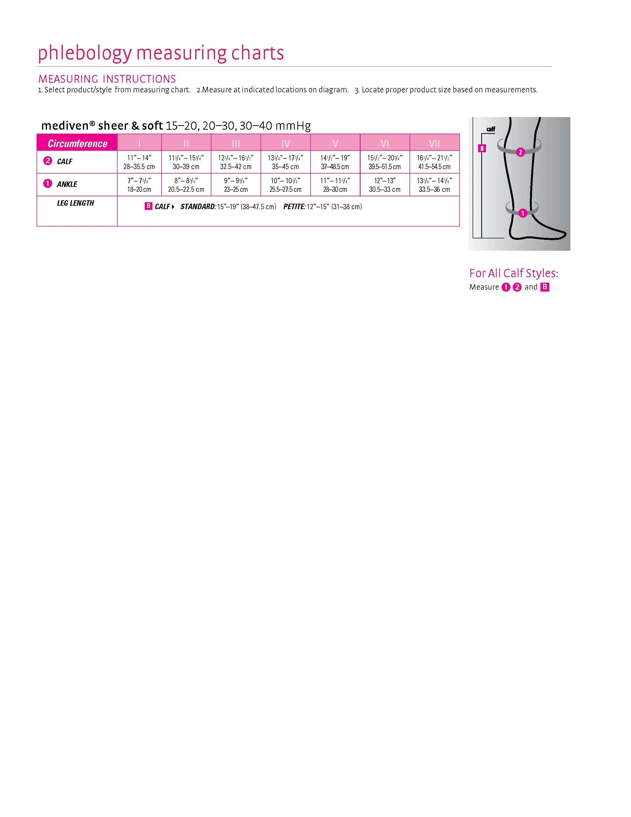 mediven sheer & soft, 15-20 mmHg, Calf High, Closed Toe