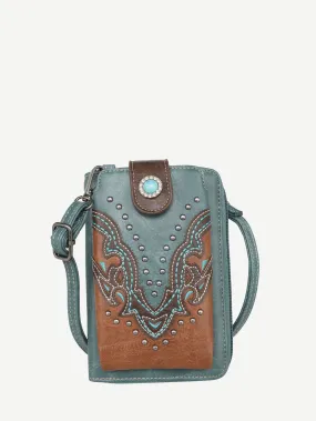 Montana West Laser Cut-out Buckle Crossbody Phone Wallet