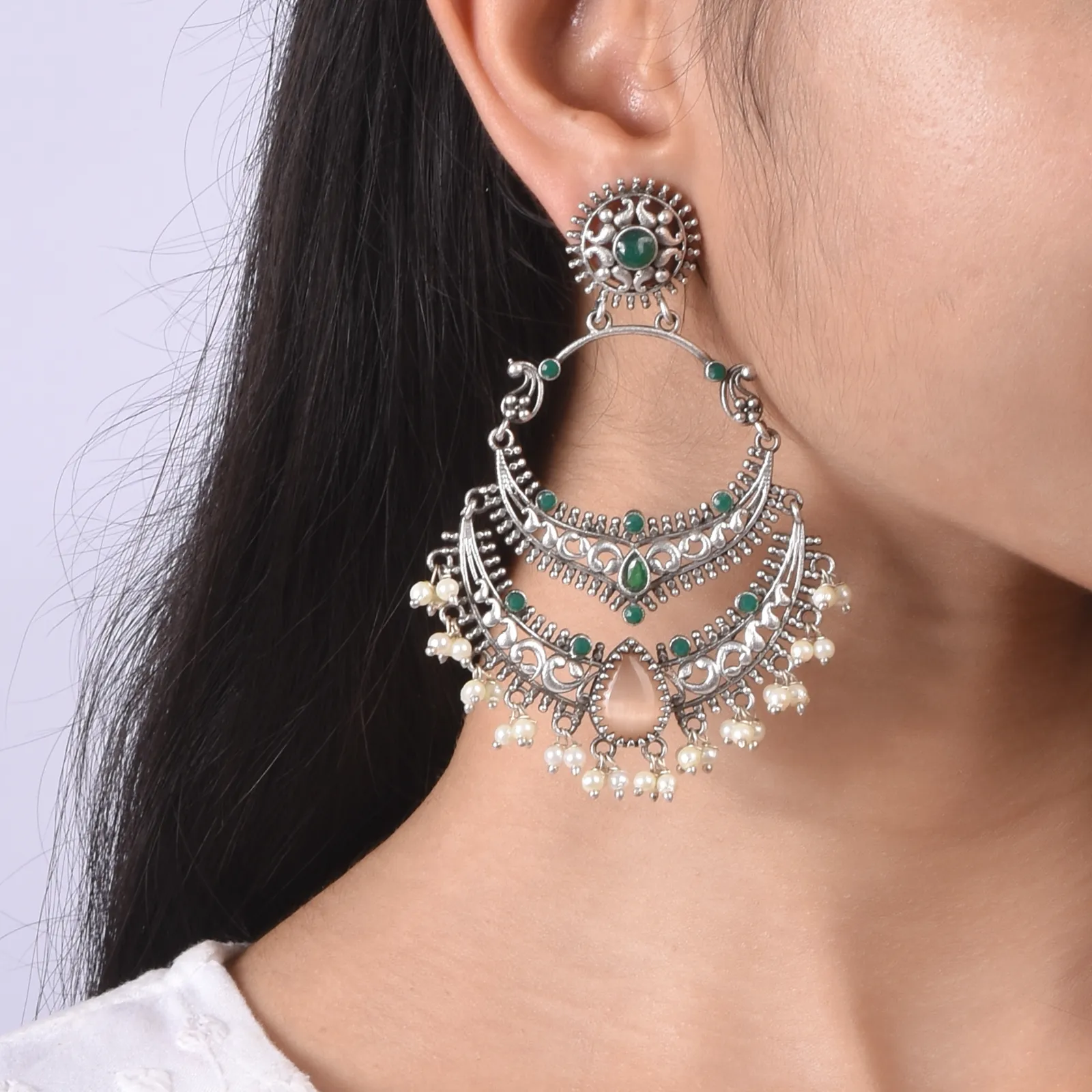 Mugdha Chandbali Earrings