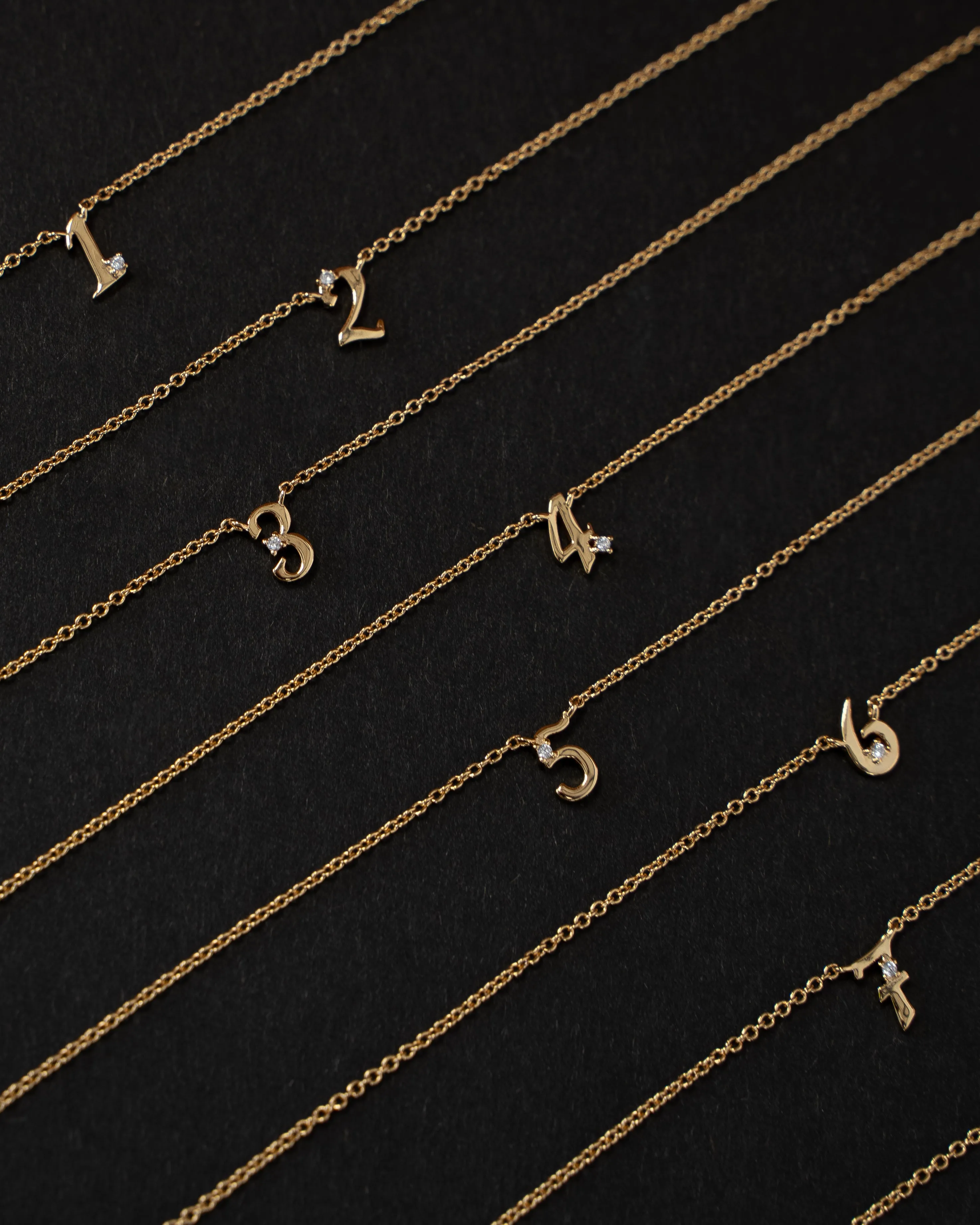 Petite 4 Numeral Necklace